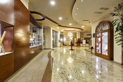 Luxury hotel lobby